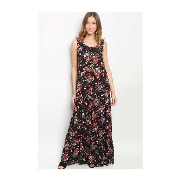 LAST ONE**NWT Romantic Floral/Flower Maxi Dress - Picture 5 of 7